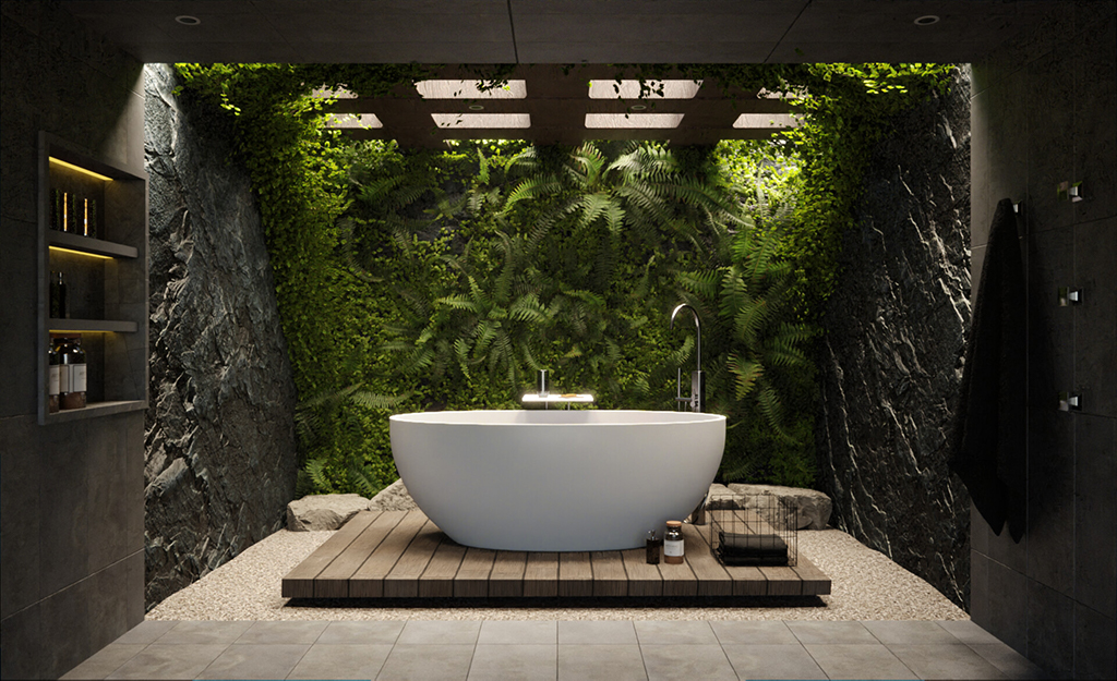 Phòng tắm Biophilic